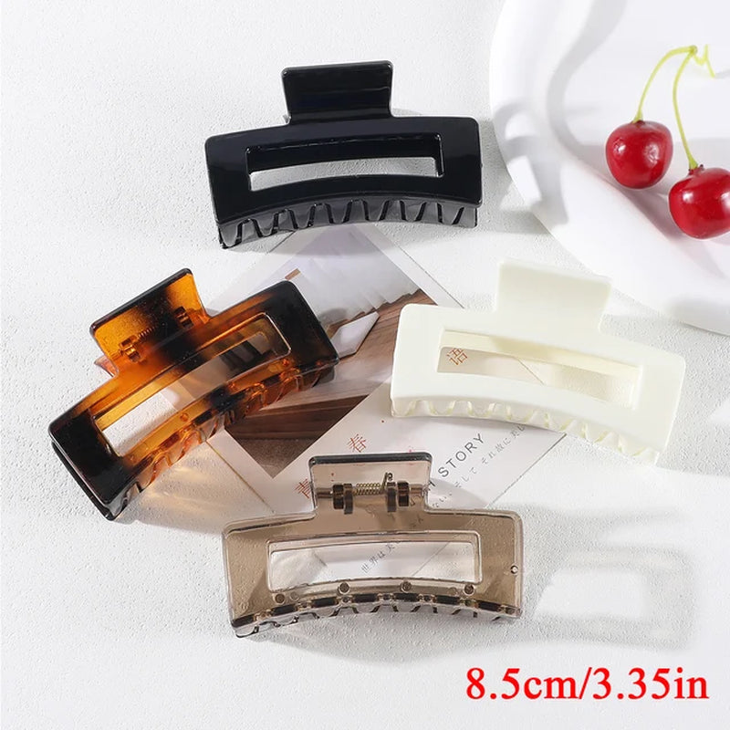 4Pcs/Set Women Girls Claw Clips Coffee Black Hair Claw Nonslip Crab Hairpins Barrette Fashion Hair Accessories Gifts