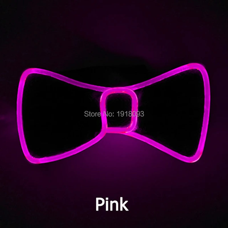 New Style 6 Lighting Colors Available Light up LED Bow Tie Glowing Men Bow Tie for Glow Party Costume Props Nightclub Supplies