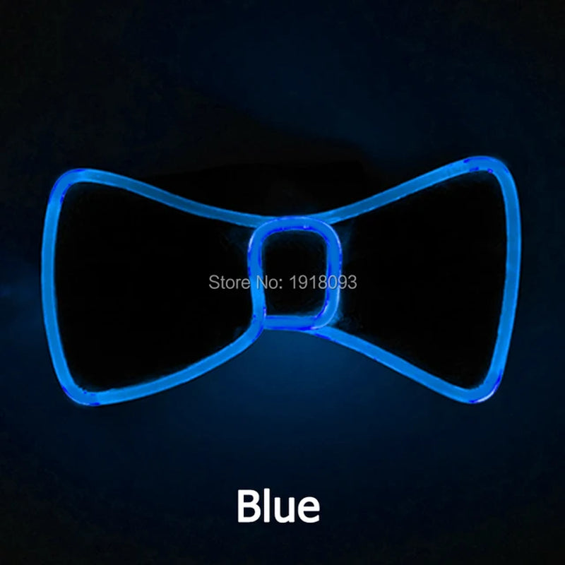 New Style 6 Lighting Colors Available Light up LED Bow Tie Glowing Men Bow Tie for Glow Party Costume Props Nightclub Supplies