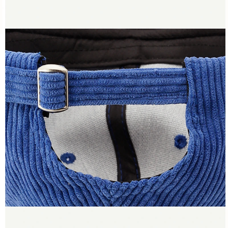 Corduroy Winter Hat Women'S Baseball Cap Towel Embroidery Men'S Cap for Female Snapback Hip-Hop Retro Cotton Plain Denim BQM189