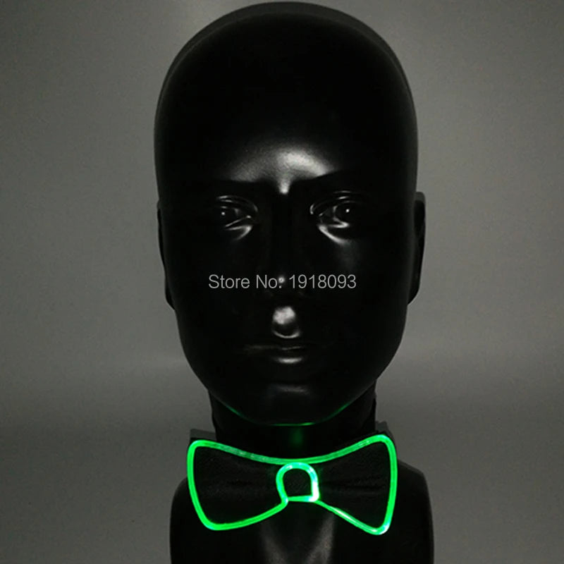 New Style 6 Lighting Colors Available Light up LED Bow Tie Glowing Men Bow Tie for Glow Party Costume Props Nightclub Supplies